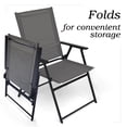 thumbnail image 5 of Metal Outdoor Folding Chairs, 4-Piece Patio Lawn Chairs with Arms, 5 of 6