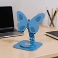 thumbnail image 6 of Butterfly Phone Stand 360° Rotating, Height & Angle Adjustable Cell Phone Stand for Desk, Aluminum Alloy Desktop Phone Holder, Foldable Desktop Cradle Dock, Compatible with Smartphones (Pink), 6 of 7