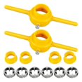 thumbnail image 1 of 2sets Plastic Pipe Thread Die Kit,PVC Pipe Threader Plumbing Tool Kit,Water Pipe Die Plastic Pipe Di, 1 of 5