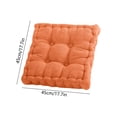 thumbnail image 4 of FEOLGEHLY Thick Tufted Corduroy Square Seat Cushion, Soft Washable Anti Deformation Chair Floor Pad for Home Dining Office Gaming Picnic(17.75x17.75x3.94in, Orange), 4 of 6