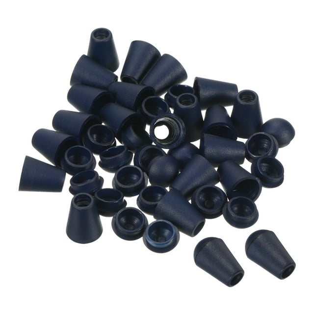 Unique Bargains Bell End Stopper, Cord Rope Lock for Drawstring Bag, Navy Blue 50 Pack