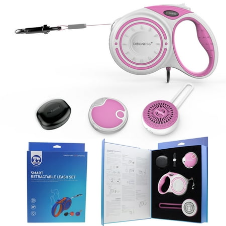 UPC: 0843775107785 | Dogness Retractable Leash Package – one Bluetooth Speaker one LED Light one Convenience Box Good Gift Christmas Holidays Parties (Romantic Pink 6M)