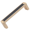 thumbnail image 2 of 3-3/4 in. Center Embossed Leather Strip Rectangle Cabinet Pulls, Satin Gold, 2 of 5