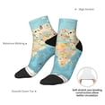 thumbnail image 6 of Fuzoiu World Map With Animals 1 Print Adult Socks, Crew Moisture-wicking Socks, Unisex Cushion Crew Socks,Casual Sports Ankle Socks, 6 of 7