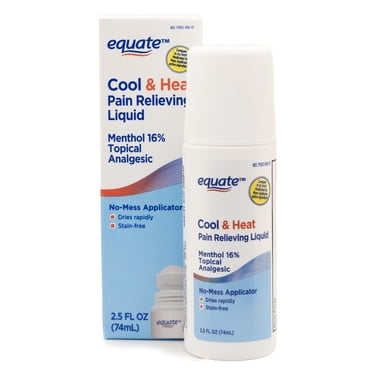 Equate Health & Beauty - Medicine & Supplements Gluten-Free on Menthol Compare to Icy Hot® Medicated Topical Pain Relief Liquid for Body Aches & Pains