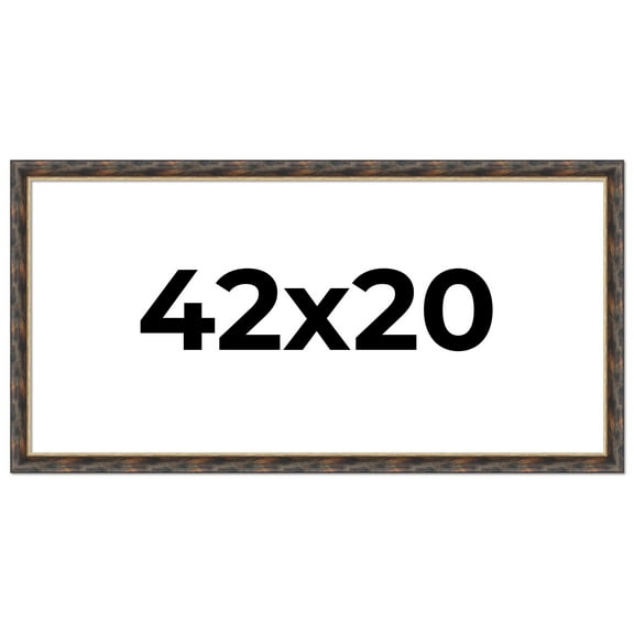 42x20 Frame Gold Real Wood Picture Frame Width 1.5 inches | Interior Frame Depth 0.5 inches |