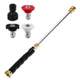 thumbnail image 1 of Nozzle PowerWasher Wand Hose Nozzle, High Pressure Washer Tools with 3 Different Nozzles, PowerWand with Hose Quick Connectors for Car Pet Window Washing, 1 of 9