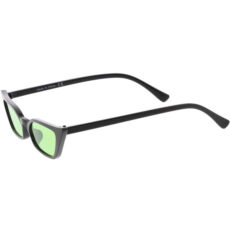 Off-White Glossy Green Cat-Eye Sunglasses with Black Lenses Off-White™ Sunglasses for Men and Women main image 2