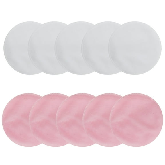Reusable Makeup Remover Pads - 10 Pieces Soft Organic Cotton Rounds with Washable Drawstring