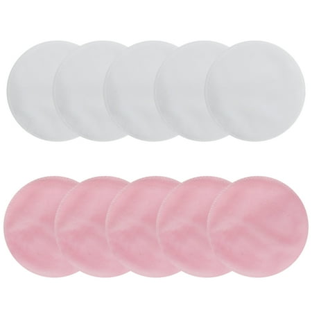 Reusable Makeup Remover Pads - 10 Pieces Soft Organic Cotton Rounds with Washable Drawstring