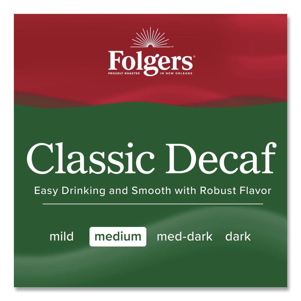 Folgers 2550030406 22-3/5 oz. Can Classic Roast Decaffeinated Ground Coffee (6/Carton)