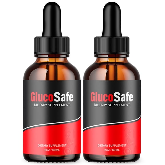 GlucoSafe Advanced Formula Drops Natural Support Supplement Gluco Safe 60 Servings