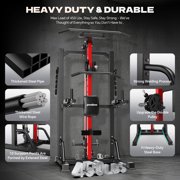LNOW Multi-Station Home Gym 450LB Power Tower Cable Machine with Pull Up Bar Dip Station for Strength Training