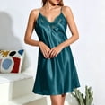thumbnail image 2 of Taqqpue Silk Nightgowns for Women V Neck Night Gown Sleeveless Sleep Dress Racerback Chemise Cooling Sleepwear, 2 of 5