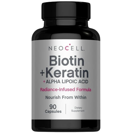 Biotin Complex Hair, Skin & Nails | 90 Capsules | with BioActive Keratin Peptides and Alpha Lipoic Acid | by NeoCell
