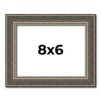 8x6 Frame Silver Real Wood Picture Frame Width 1.25 Inches | Interior Frame Depth 0.5 Inches |