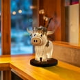 thumbnail image 5 of Cow Table Lamp Farmhouse Cow Night Light, Cute Animal Table Lamp, Animal Night Light with USB A+C Ports Resin Cow Bedside, Cow Shape Nightstand Lamps for Bedroom, Office, Home, 5 of 7