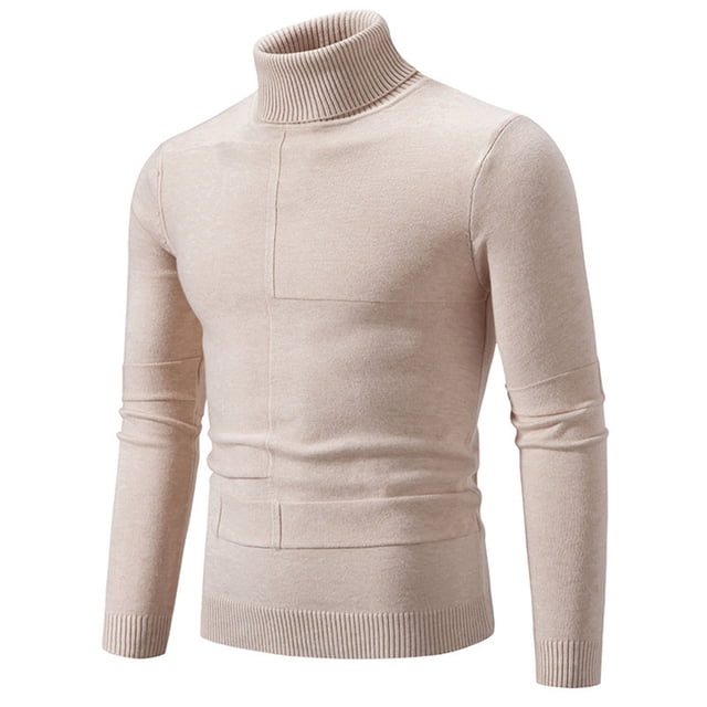 Weiqiqre Chandails pour Hommes Chandail à Col Roulé Chandail à Manches Longues Thermique à Col Roulé sous-Vêtements Légers Chandails d'Automne et d'Hiver