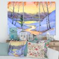 thumbnail image 2 of Designart ' Stream Through The Winter Forest II ' Lake House Canvas Wall Art Print, 2 of 3