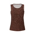thumbnail image 4 of Lsque Dark Brown Glitter Printed Workout Tank Tops for Women, Athletic Sports Tank Tops, Compression Sleeveless Dry Fit Shirts,Sleeveless Yoga Shirt-XX-Large, 4 of 9