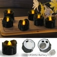 thumbnail image 4 of Eespoir 12Pcs Black Remote Flameless Candles, Black Tealight Candles, Battery Operated LED Candles, Ideal for Holiday Decor, Theme Party, 4 of 6