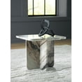 thumbnail image 2 of Signature Design by Ashley Baretton Small Accent Coffee Table - Natural Marble with Black/White/Taupe Tones, Square Design, 2 of 5