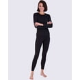 thumbnail image 3 of Real Essentials 4 Piece: Womens Thermal Underwear Set - Thermal Underwear for Women Fleece Lined Top & Bottom Long Johns, 3 of 5