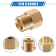 thumbnail image 4 of Unique Bargains Pressure Washer Connector Fitting G1/2" to 15mm M22x1.5 Male and Female Hose Adapter Accessories Brass, 4 of 6