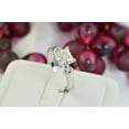 thumbnail image 3 of 2.7ct Princess Cut Bridal Wedding Engagement Ring Diamond Simulated 925 Sterling Silver Anniversary Rings SKU:00169, 3 of 5