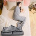 thumbnail image 1 of Couverture Portable Originale Sleep Pod Rafraîchissante Lavable à la Machine + Alternative à la Couverture Pondérée, Tel Qu'illustré sur Shark Tank, pour Hommes, Femmes et Ados, Gris, Moyen (16 Pouces * 67 Pouces), 1 of 4