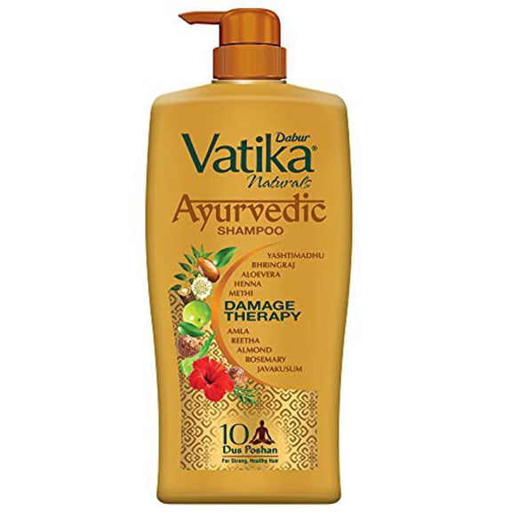 Dabur Vatika Ayurvedic Shampoo for Hair fall Control and Damage free Strong and Shiny hair – 1L