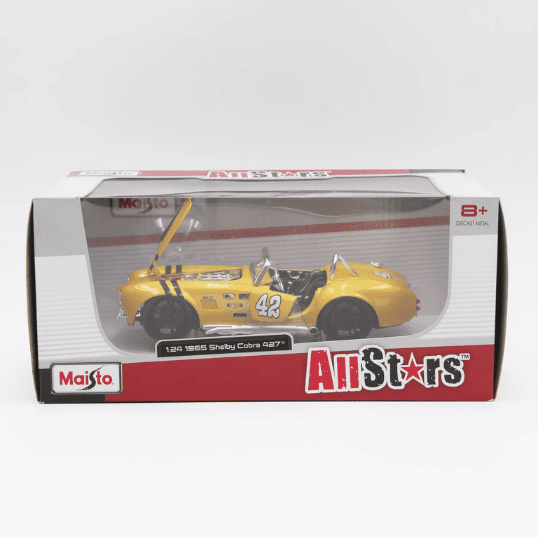 1965 Shelby Cobra 427 S/C Black 1/24 Diecast Car M - Walmart.com