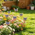 thumbnail image 5 of Butterfly Iron Garden Stake, Delicate Butterfly Metal Art Stable Ground Plug Design, Yard Decorative Insert, Craft Figurine for Garden Lawn Outdoor Pastoral Scene Decoration, 5 of 6