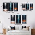 thumbnail image 4 of Designart "Solitary Midnight Stroll Through the Endless Forest II" Forest Framed Wall Art Set Of 3 - Black Traditional Frame Gallery Set For Office Decor, 4 of 6