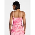 thumbnail image 3 of No Boundaries Lace Trim Mesh Camisole Top, Women's XXS-XXL, 3 of 5
