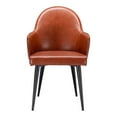thumbnail image 3 of Silloth Dining Chair Brown Dining Chair, Modern Style, Plush and durable faux leather fabric, Steel, Indoor Dining, 3 of 5