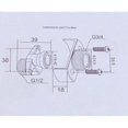 thumbnail image 5 of 2x Adjusting The Angle Of Intake Pipe Copper Shower Head Angled Curved Foot Eccentric Screw Corner-C, 5 of 5