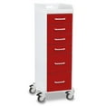thumbnail image 1 of TrippNT 51090 Cherry Red Polyethylene Tall Locking 6 Drawer Cart - 16 x 47 x 19 in., 1 of 1