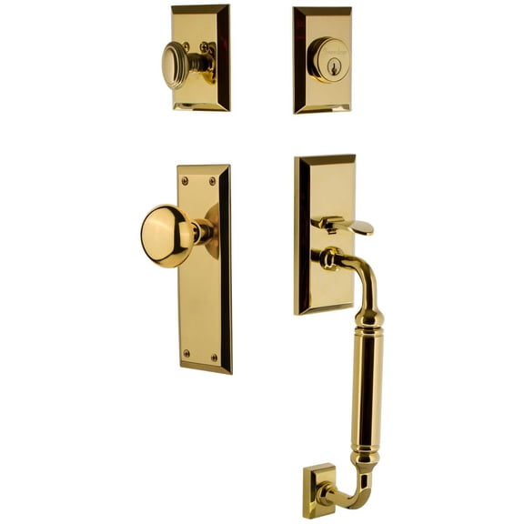 Grandeur Favfav_Eset_234_Cg Fifth Avenue Solid Brass Rose Keyed Entry Single Cylinder "C"