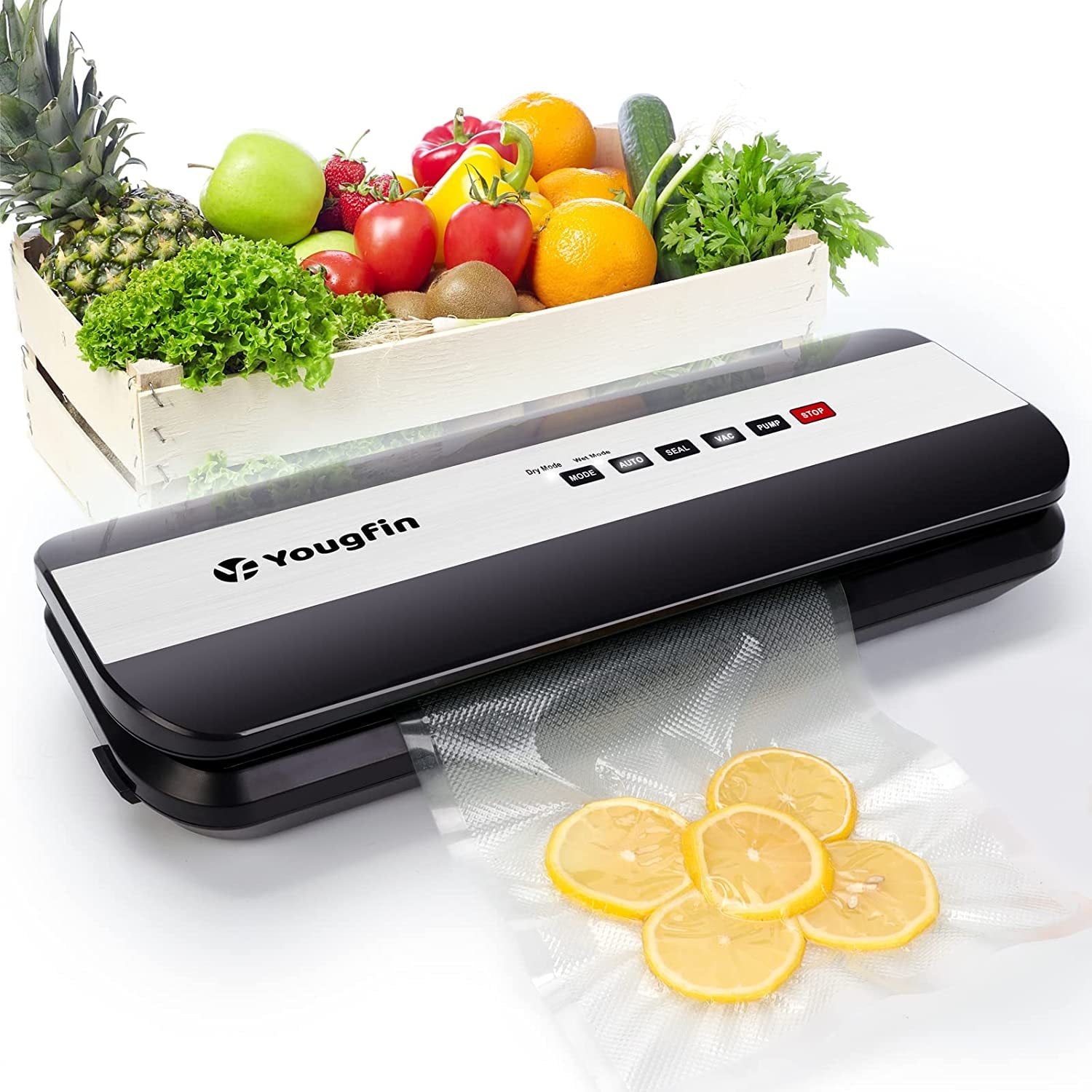 Vacuum Sealer Machine, Dry & Moist Food Sealer with 6in1 Easy