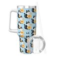 thumbnail image 2 of Disketp FUNNY CAT IS DRINKING WATER for 40 OZ Stainless Steel with Handle Lid Straw for Women Men Birthday Presents, 2 of 8