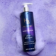 Hair Biology Purple Violet Silver Shampoo for Gray or Blonde Brassy Color Treated Hair, Fights Brassiness and Replenishes - 12.8 fl oz