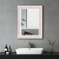 thumbnail image 2 of A-b-cil Bathroom Mirror Frame Border Sticker 196"X4.1" Pink Flower Wallpaper Border Peel and Stick 3D Pattern Wall Decor Trim for Walls Waterproof Self Adhesive Bathroom Mirror Frame Sticker, 2 of 7