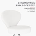 thumbnail image 4 of KLASIKA Rolling Swivel Salon Stool Chair with Back Support Adjustable Height 22” Hydraulic for Facial Spa Medical Tattoo Beauty Barber White 4 Pack, 4 of 7