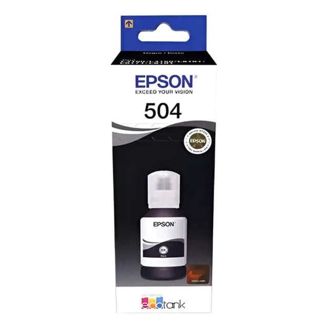 Tinta Epson T504 Ecotank Negro L4150 L4160 L6161 L6171 L6270 Negro