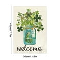 thumbnail image 3 of Clearance Under $5 Boovnll St Patricks Day Garden Flag, 12x18" Linen Welcome Garden Flag, Double Sided Shamrocks Garden Decor St Patricks Day Flag for Outdoor Yard Sign, St Patricks Day Decorations, 3 of 6