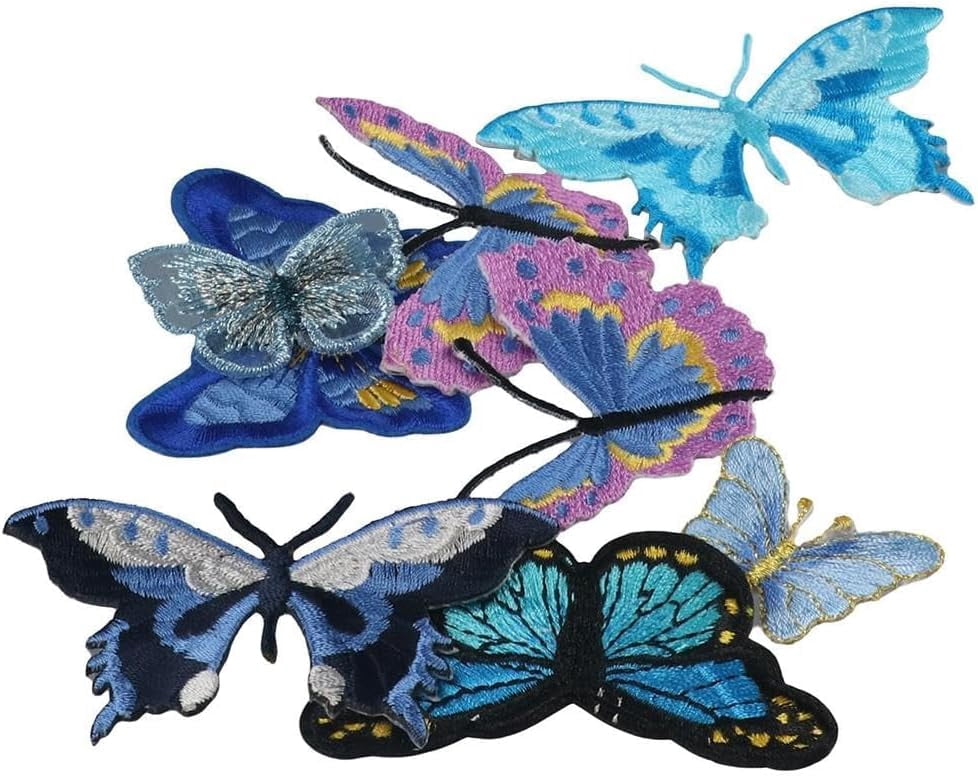 10 Pieces Butterfly Embroidery Patches, Sew On Applique Repair Patch for DIY Clothing Bags Jackets