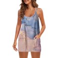 thumbnail image 2 of ICHUANYI Clearance Women's Casual Color Suspender V-Neck Pullover Sleeveless Dress(Pink, XXL) ICHUANYI WER2023081510707, 2 of 5