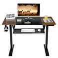 thumbnail image 1 of Costway 48" Electric Sit to Stand Desk Adjustable Workstation w/ Keyboard Tray, 1 of 10