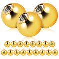 thumbnail image 4 of ADDHAT Stainless Steel Golden Piercing 20 Pieces 0.12 Inch Spherical Beads for Women Body Jewelry Accessories, 4 of 7
